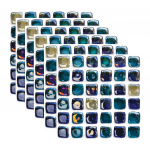 (Nikita) 3D simulatsiooniplaatide kleebised Kodukaunistamise veekindlad vannitoa seinakleebised One Size sinine