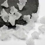 100 tk 14 mm Morning Glory mood akr&uuml;&uuml;list j&auml;&auml;tunud v&auml;rvitud lilled lahtised helmed DIY k&auml;sitsi valmistatud aksessuaarid k&auml;ev&otilde;ru kaelakee valmistamine valge