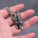 Nordic Viking Dragon Head Kaelakee Meeste Vintage Hip Hop Biker Roostevabast Terasest Ripats Kaelakee Amulett Ehted Kingituste hulgim&uuml;&uuml;k