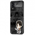 Telefoni&uuml;mbris Samsung Galaxy Z Flip 4 Zflip3 Zflip Z Flip 3 5g Flip4 Zflip seljakaitsekate Cute Attack On Titan Samsung Z Flip 5G