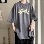 Meeste l&uuml;hikeste varrukatega T-s&auml;rgid Graafilise tr&uuml;kiga kirjaga Poolvarrukatega T-s&auml;rgid Pullover T-s&auml;rk Juhuslik T-s&auml;rk Meeste Korea Vabaaja Kaela Retro Topid M must