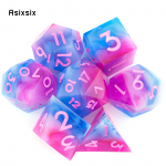 7 tk roosa sinine roosa number terava servaga vaigust t&auml;ringud mitmetahulised t&auml;ringud, mis sobivad rollim&auml;nguks RPG DND Pathfinder lauam&auml;nguks mitmev&auml;rviline