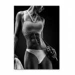 Must-valge Seksikas Fitness T&uuml;druku Seinakunst Print L&otilde;uend Maalimine Plakatid Elutoa J&otilde;usaali Seinapildid Magamistoa kaunistus 40X50cm Unframed