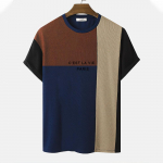 Suvine meeste T-s&auml;rk Splice s&auml;rk Lihtsa triibuga tr&uuml;kitud l&uuml;hikeste varrukatega dressipluus Puuvillane pullover Suur hingav T-s&auml;rk Y2k 4XL