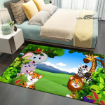 Jungle Animal Print vaip Laste vaibade pildistamine Rekvisiidid Vaip Elutuba Magamistuba R&otilde;du Libisemiskindlad jalamatid 120x160cm