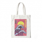 Ostukotid Kanagawa suur laine kandekotid t&uuml;drukutele Tasuta ostjate esteetilised &otilde;lg Harajuku ostudaamide l&otilde;uendikotid 24*26cm