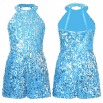 Tantsuriided lastele T&uuml;drukutele, p&auml;itsed kaelaga, litrid Jazz tantsukost&uuml;&uuml;m Shorty Unitard jumpsuit 13-14 Years