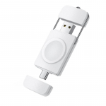 USB-t&uuml;&uuml;pi C-t&uuml;&uuml;pi juhtmevaba laadija dokkimisjaam Smart Watchi kiirlaadimisdoki toiteadapter Samsung Galaxy Watch 3/4 Active 1/2 jaoks Apple Watch 1-8 jaoks For Galaxy Watch 3/4/5 valge