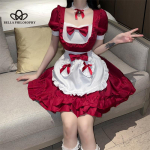 Halloweeni neiu kost&uuml;&uuml;m Jaapani COS armas tudengikleit Lolita &uuml;likonna kost&uuml;&uuml;m armas cosplay &uuml;likond S punane