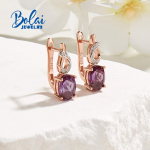 925 Sterling h&otilde;bedast peened naiste k&otilde;rvar&otilde;ngad loodud aleksandriidi ovaalse 6*8mm v&auml;rvimuutusega v&auml;&auml;riskivide ainulaadsed ehted naistele M lilla