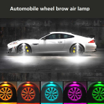 EURS 4tk auto velje tuled Kulmude Ambience Car Explosion Flash dekoratiivlamp Universal Car Tire Wheel LED RGB gray
