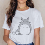 Totoro Studio Ghibli T-s&auml;rk Naiste Harajuku Ullzang T-s&auml;rk Mood Anime T-s&auml;rk Naljakas multifilmi s&auml;rgid Naiste topsid M
