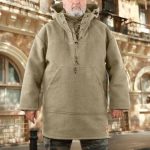 Meeste mood, soe villane kapuuts, pullover Viking pitsitud, paks anoraki keskaegne mantlid, cosplay kost&uuml;&uuml;m 4XL