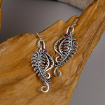 Lehtede disain tsirkoonkaunistusega Retro rippuvad k&otilde;rvar&otilde;ngad sulamist h&otilde;betatud ehted peen naiste kingitus