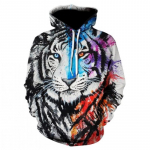Animal Print kapuutsiga mantel meestele Uus 3d Lion kapuutsiga mantel s&uuml;giseks t&auml;navamantel koos kapuutsiga FashionXXS-6XL 5XL