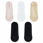 5 Pairs-Pack Naiste seksikad pitsist paadisokid Summer Lady puuvillane pits l&uuml;hike pahkluu Naiste libisemisvastane n&auml;htamatu lainer Madala l&otilde;ikega sokid pahkluu sokid EUR35-39