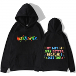 Heartstopper Hoodies Minu elu on palju parem, sest ma kohtasin sind Prinditud kampsunid meestele Cartoon Streetwear Unisex r&otilde;ivad naistele 2XL