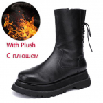 Meeste poolsaapad kahe tallaga talve platvormkingad Ehtsast nahast meeste lumesaapad 38