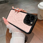 Pehme TPU nahast roosa mustriga telefoni&uuml;mbris iPhone 15 14 13 12 11 Pro Max pehme kate jaoks iPhone 11 valge