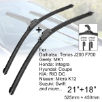 Auto esiklaasi kojamehed 21 + 18 J-konks U-t&uuml;&uuml;pi universaalsed Daihatsu Geely Honda Hyundai KIA Nissan Suzuki jaoks