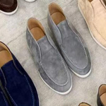 Mugavad seemisnahast Unisex k&otilde;rge &uuml;laosaga p&uuml;ksid, &uuml;mmargune varvas, valge kummitald, vabaaja lamedad, mood, &uuml;ks pedaal, paar, lamedad muulad, kleit kingad 38 helehall v&auml;rv