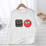 Red Ball Print Funny Kids 1-12 aastane T-s&auml;rk T&uuml;drukute Suvised Topid Poiste riided Multifilm Armas laste l&uuml;hikeste varrukatega T-s&auml;rk 120cm