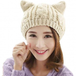 Naised T&uuml;drukud Poisid Teismelised Armsad Kassi Kiisu K&otilde;rvad M&uuml;tsid, Talvise Soe Villane Kootud Heegeldatud J&otilde;ulu Suusa Nokam&uuml;tsi peakatted beež