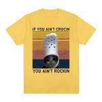 Suvine 100% puuvillane t-s&auml;rk Unisex naiste l&uuml;hikeste varrukatega T-s&auml;rk Funny Crying Cat Croc Meme Graafilise tr&uuml;kiga T-s&auml;rk O-kaelusega T-s&auml;rk Topid 2XL