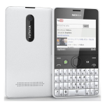 Renoveeritud Nokia Originaal Nokia Asha 210 2013 Mobiiltelefon 2 SIM-kaardiga Dual SIM Simple Set valge