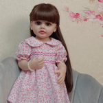 55 cm Reborn Toddler Doll Betty Wear roosa kleit, 22-tolline silikoonist kehaga beebit&uuml;druku nukud Elutruu pehme puudutusega seisev Rebirth Doll Kid m&auml;ngukaaslane m&auml;nguasi 55cm