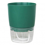 Imav lillepott Kahekihiline disain, kuuma-k&uuml;lmakindel plastikust mullavaba kiiresti vett imav istutusmasin koduks M roheline