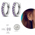 H&otilde;bedased 925 r&otilde;ngaga k&otilde;rvar&otilde;ngad naistele Sparkling Pave Cz luksuslikud peened ehek&otilde;rvar&otilde;ngad valge