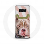 &Uuml;mbris Samsung Galaxy S8 Plus Pruuni Pitbull Dogile