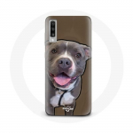 &Uuml;mbris Samsung Galaxy A50 Pitbull Dog jaoks, valge hall