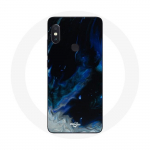 &Uuml;mbris Xiaomi Redmi Note 5 Pro jaoks Sinise halli ja musta v&auml;rvi mitmev&auml;rvilised suitsupilved mustal taustal