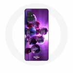 Coque pour Samsung Galaxy A51 BTS TinyTAN Animation Affiche RM Jin Suga J-Hope Jimin V Et Jungkook Mic Drop