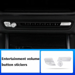 Car Steering Wheel Unlock headlight Buttons frame Covers Stickers Trim for BMW 3 series G20 G28  lnterior Auto Accessories C Model Silver