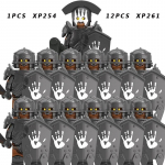 13tk/komplekt Keskaegsete r&uuml;&uuml;tlite r&uuml;hma s&otilde;jav&auml;es&otilde;durite kuju ehitusplokk, harivad m&auml;nguasjad lastele KT1073