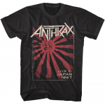 Anthrax Live In Japan 87 Thrash Heavy Metal Band Concert Merch Unisex T-s&auml;rk S