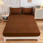 Uus saabumine 15 v&auml;rvi elastne voodilina 12 tolli s&uuml;gavate taskutega harjatud mikrokiust madratsikatte komplekt Twin Full Queen King suurus 180*200+30cm kohv