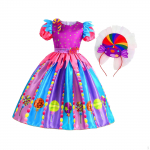 Candy Dress for Girls Lollipop Fancy Rainbow Princess up Festival Role 120