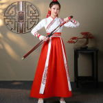 Hiina Hanfu kleit Naiste riided Vintage etnilises stiilis mood riided Elegantsed t&auml;navar&otilde;ivad vabaaja Hiina traditsiooniline kleit XL hiina punane v&auml;rv