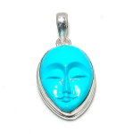 Natural Sleeping Turquoise Handmade 925 Sterling Silver Pendant 1.58 r7l46