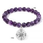 Energia Looduslik Amet&uuml;st K&auml;ev&otilde;ru Tervendav Kvarts Lilla Kristallkivist K&auml;ev&otilde;ru Naiste Ehted Meeste K&auml;ev&otilde;ru Stretch Cure Jooga Leevendus 17cm