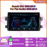 2 DIN auto Android-autoraadio multimeediumivideopleier Suzuki SX4 2006-2013 Bluetooth Carplay automaatse navigatsiooniga GPS DSP 4+64GB 4+64GB black