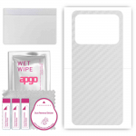 apgo Protective Skin Sticker for the back compatible with Xiaomi Mi 11 Ultra, Wrap Film, Foil, Vinyl - Pattern Transparent Carbon