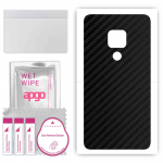 apgo Protective Skin Sticker for the back compatible with Huawei Mate 20, Wrap Film, Foil, Vinyl - Pattern Carbon Black
