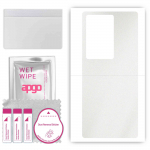 apgo Protective Skin Sticker for the back compatible with ZTE Axon A41 Ultra 5G Supreme, Wrap Film, Foil, Vinyl - Pattern Matte Transparent