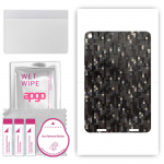 apgo Protective Skin Sticker for the back compatible with Xiaomi Mi Pad 3, Wrap Film, Foil, Vinyl - Pattern Carbon Black Pixel