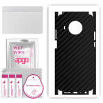 apgo Protective Skin Sticker for the back+sides compatible with Nokia X100, Full Wrap Film, Foil, Vinyl - Pattern Carbon Black